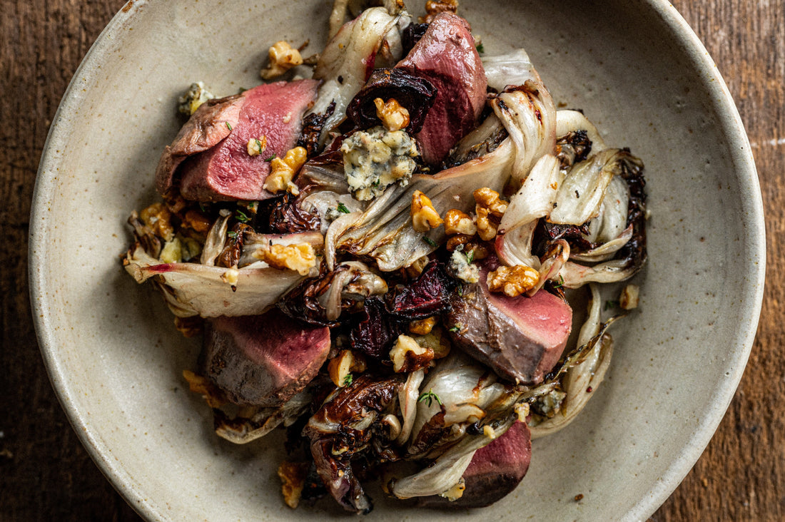 Warm Salad of Duck, Radicchio, Beetroot & Stilton Recipe | Abby Loves | Winter Salad Recipe | Winter Recipes