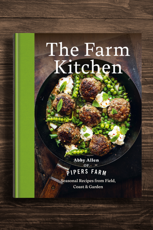 The Farm Kitchen by Abby Allen - a sustainable cookbook celebrating British produce, seasonal cooking, and food ethics in the UK.